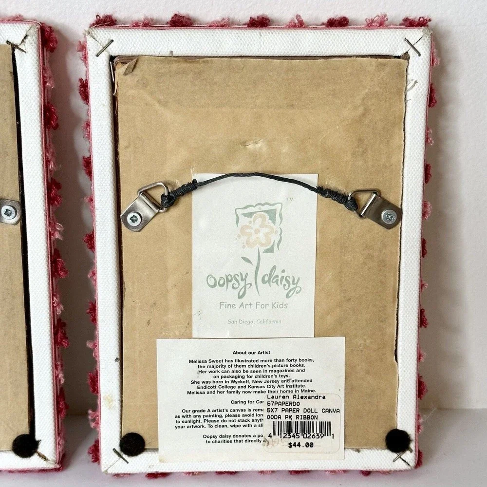 lot‎ of 2 Oopsy Daisy kids 5x7” art work By Melissa Sweet Wall Decor